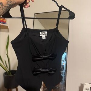 Future Collective Black Bow Bodysuit